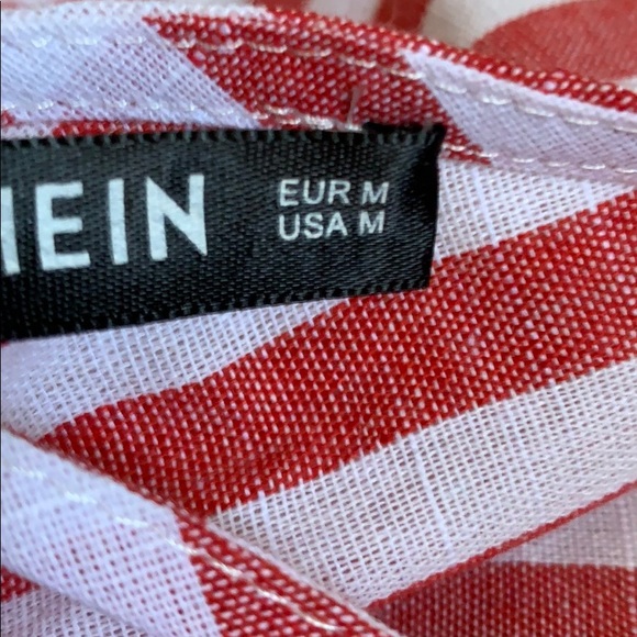 Red & White Stripe Romper M - Picture 6 of 8